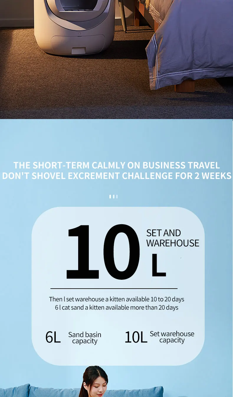 Smart Auto Pet Egg Litter Box Deodorizer Katzenklo Automatsch Self
