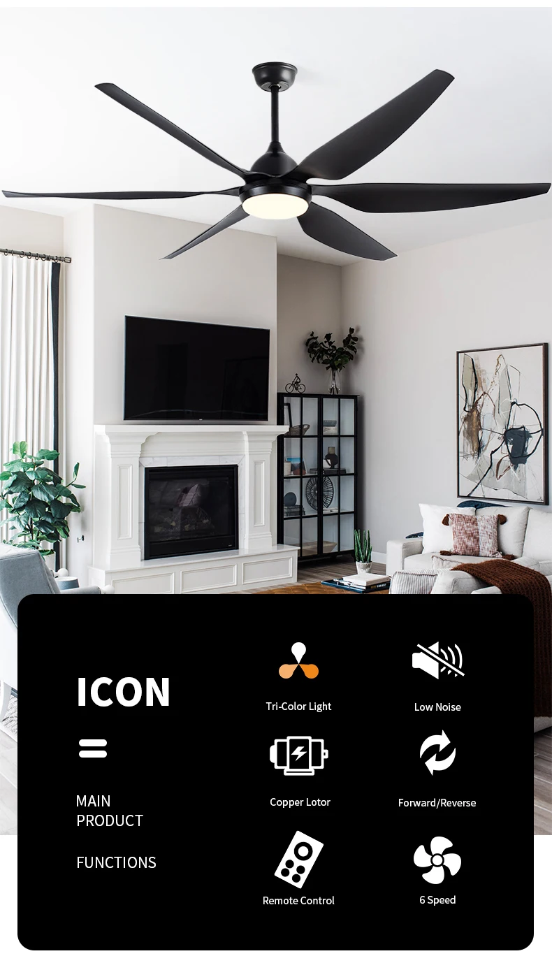 product smart modern ceiling fan with led light and remote  reversible silent bldc motor 3cct dimmable abs blades  living room-2