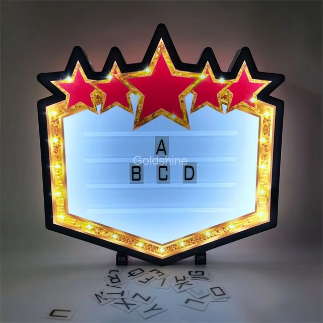 Custom Logo Star Led Message Board Handcrafted Vip Bottle Service Presenter for Nightclub Bar Lounge Party Events