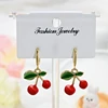1-Clip per orecchini-Rosso