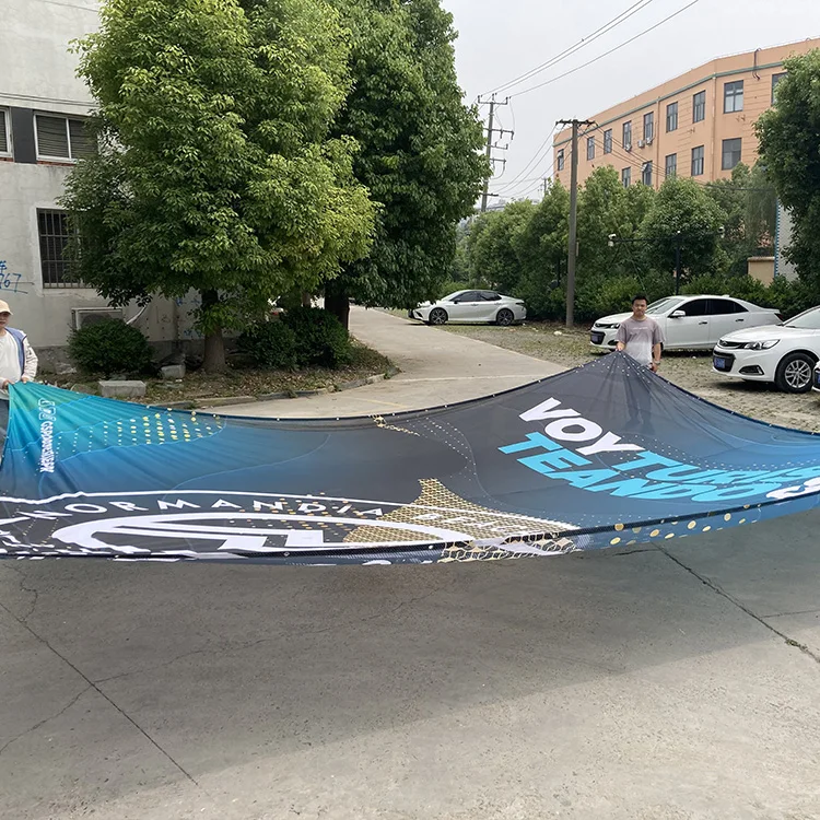 Custom Polyester Cloth Advertising Banner Stage Backdrop Mesh Banner Printing Large Fabric Banner