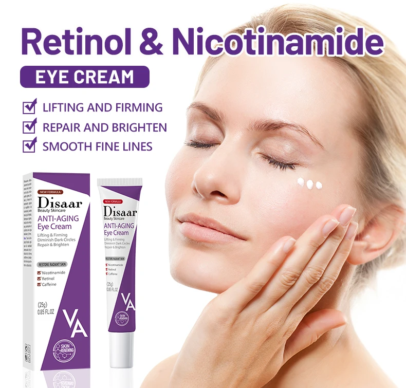Retinol Repair Eye Cream Firming Lifting Reduce Wrinkles Fine Lines Caffeine for Dark Eye Circle Eye Problem