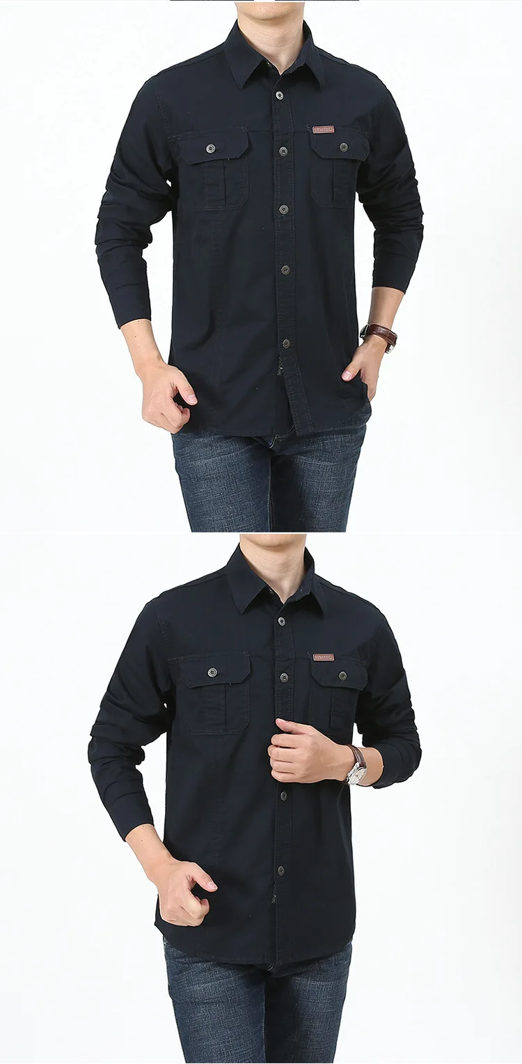 Wholesale High Quality Cotton Custom Tops Jackets Spring Autumn Long Sleeve Multi-color Design Casual Plus Size Shirt961_voghion.com