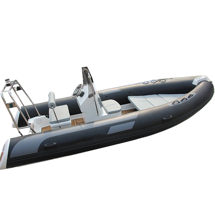 RIB480 a Black Fiberglass Hull Rib Boat With PVC or Hypalon Tube Inflatable Rib 480