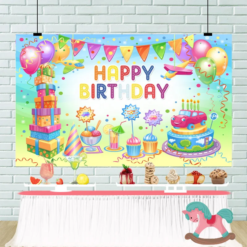 Birthday Party Banquet Layout Photo Studio Photography Background Cloth  Foreign Trade Cross-border Cross-border Birthday - Buy Birthday Children  Background,Birthday Children Wall Background,Birthday Background Party  Decoration Wall Product on 