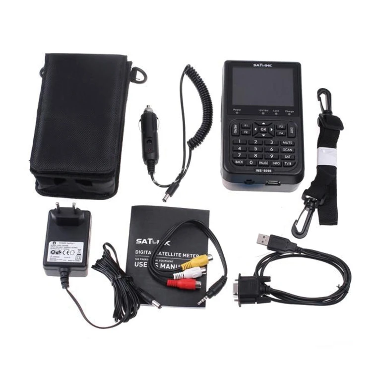 Factory Price SATLINK WS6906 3.5 Inch LCD Colour Screen Portable Digital Satellite Finder Meter
