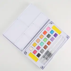 Watercolor Paint Set Hot Selling Kids Solid 36 Colors Paper Square Art Painting Professional Water Colour Painting Set