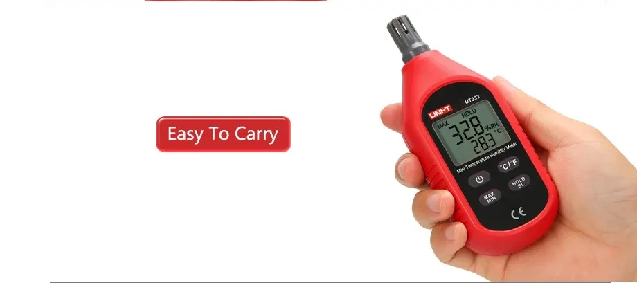 UNI-T UT333 UT333BT Mini Temperature Humidity Meter LCD Digital Air ...