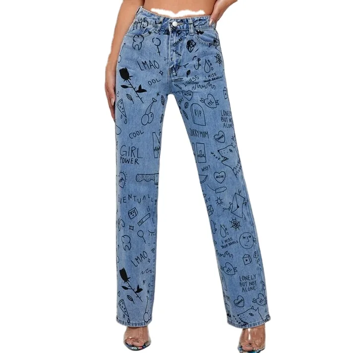 Buy Women Casual Jeans,Straight Leg 