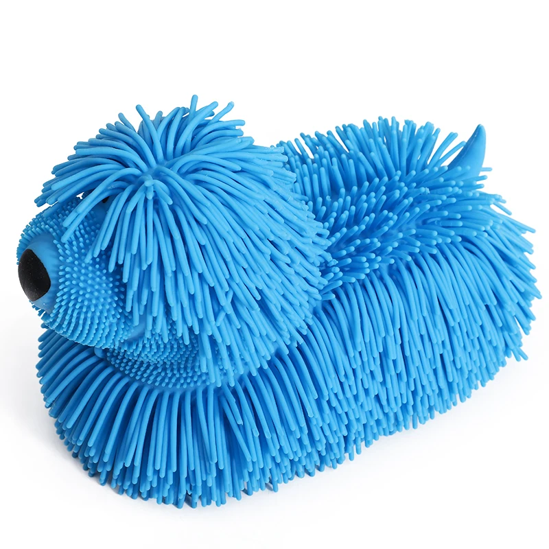 Производители прямых продаж горячие синие длинные волосы TPR надувная собака. игрушка для снятия стресса Вентиляционные игрушки. Антистрессовые