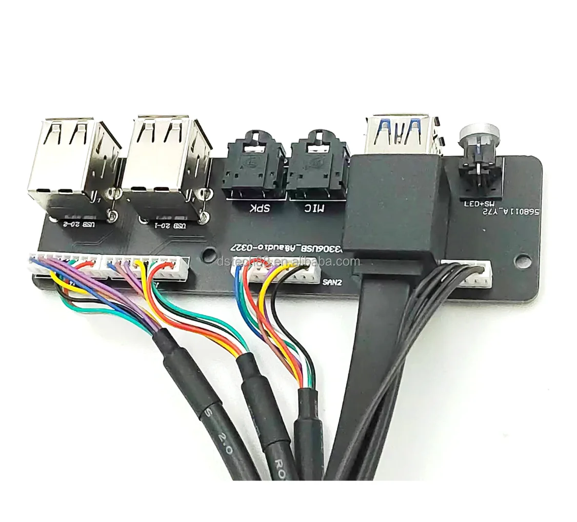 Diy Computer Case Cable Wtih Dual Usb 3.0 And 2 Dual Usb 2.0 And Hd