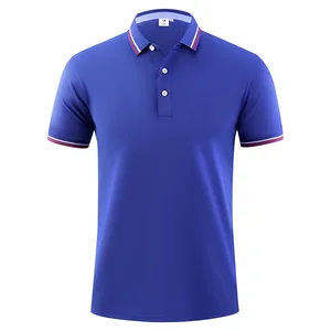 Customized Men's Summer for POLO Shirt White Short Sleeve Casual Knitted Printed Factory Wear Work Clothes Plus Size Options