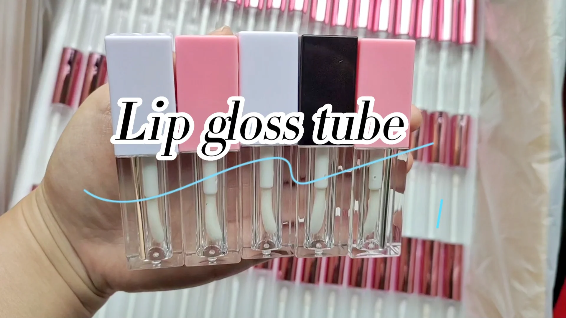 Odm/oem Unique Doe Foot Wand Lip Gloss Tube Pink Lipgloss Tube