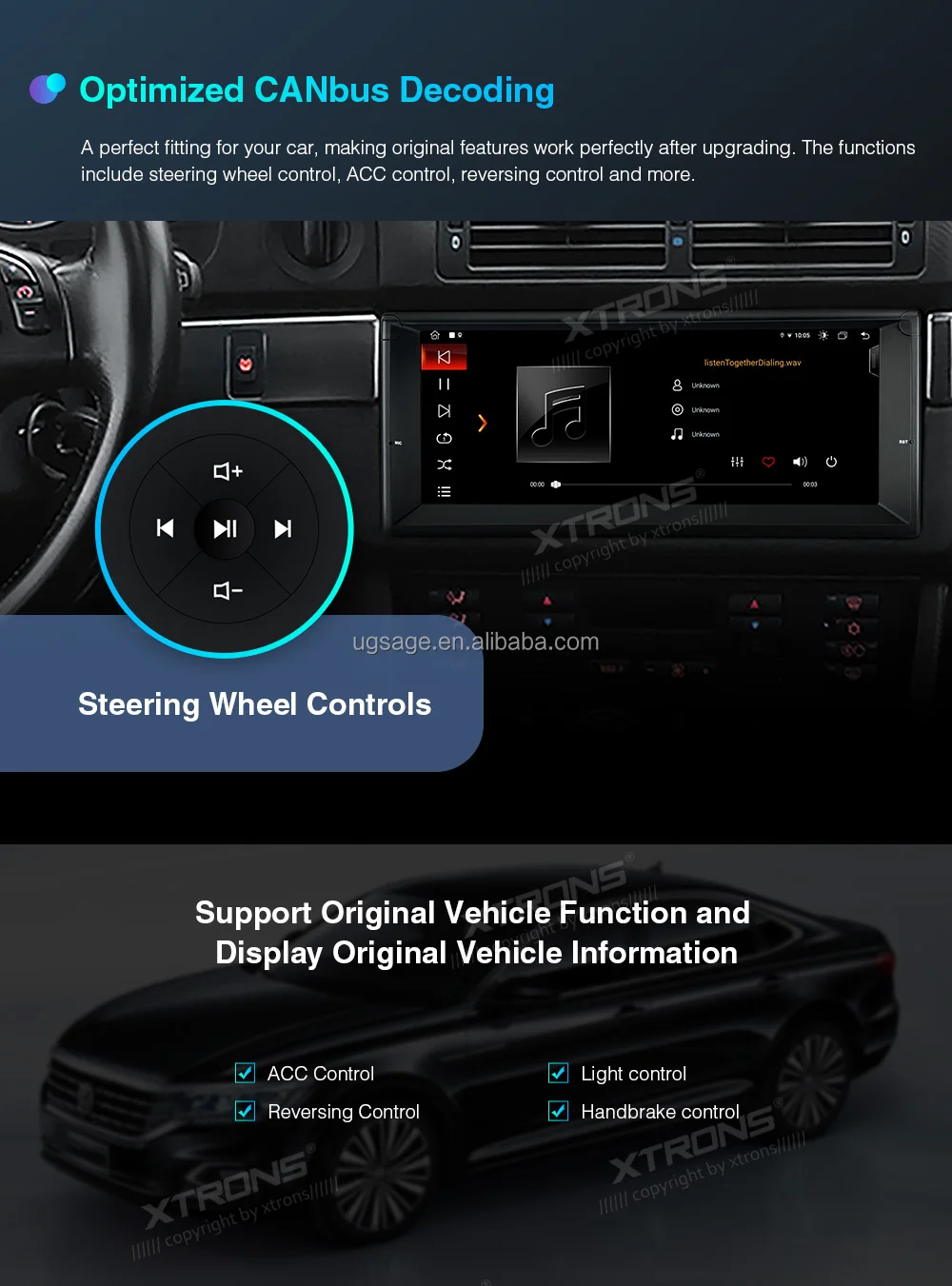 Xtrons 10.25" Android 12 Car Radio For Bmw E39 E38 19942003 Android