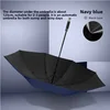 [Automático] Paraguas de 8 varillas - Modelo enrollable de vinilo - Azul marino [aprox. 125 cm]