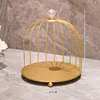 Golden single-layer tin birdcage