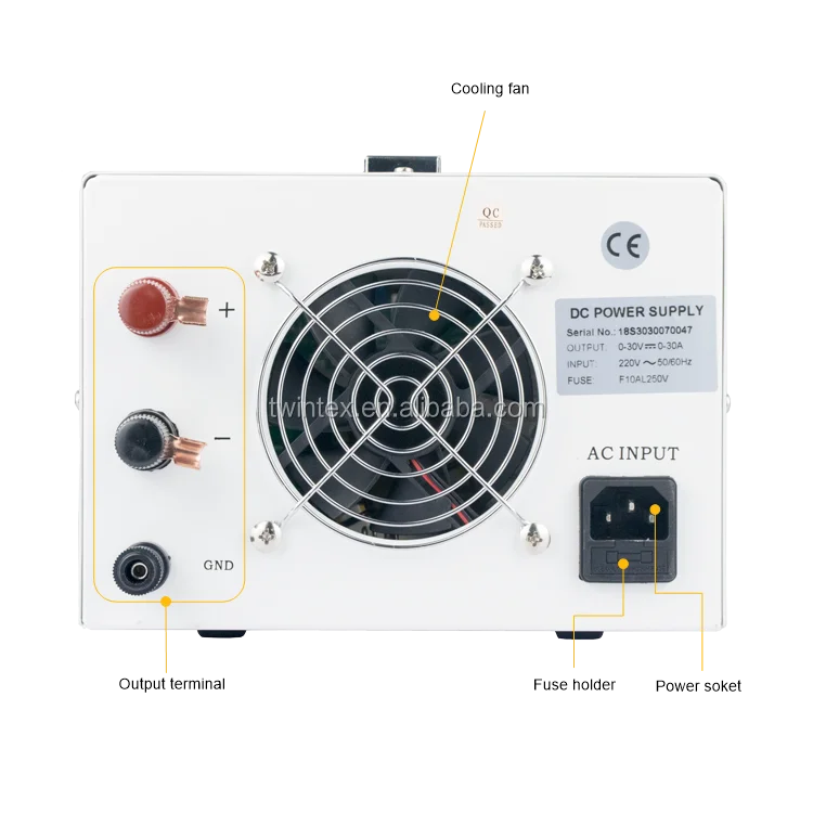 Twintex Fuente 1000W Switched 4 Digits LED Display Adjustable 100V 10A Variable DC Power Supply