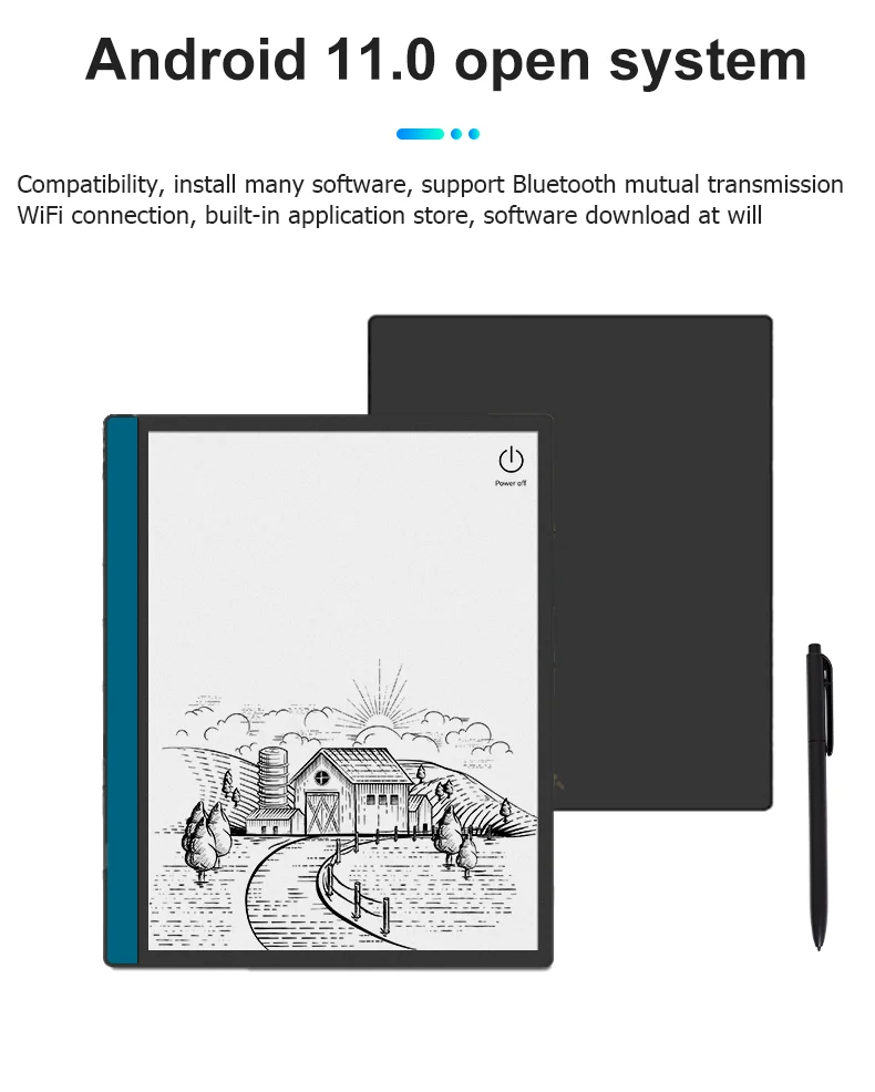 Customized Ereader 10.3" Epaper Tablet 4GB 64GB  E Ink Tablet Ebook Reader Digital Paper Notetaking Tablet with Stylus Pen