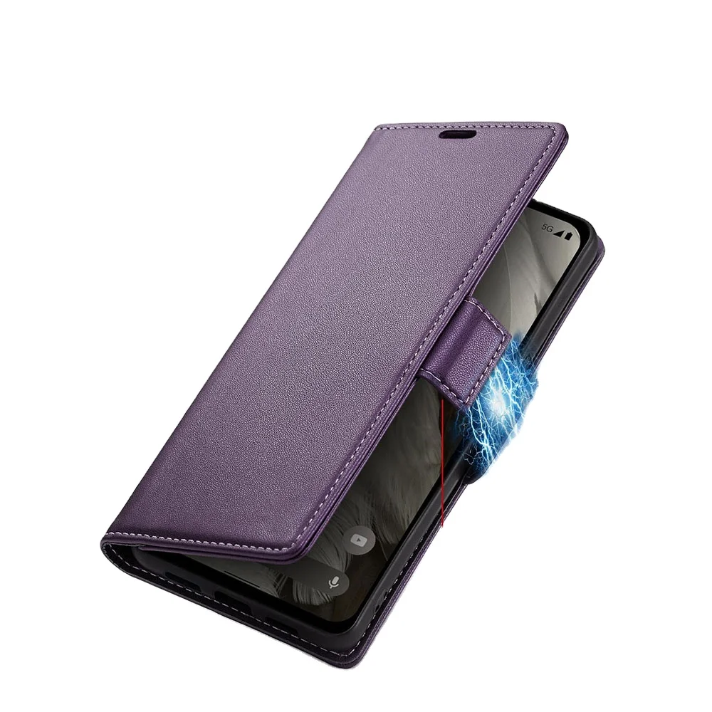 Premium PU Leather Flip Protective Shockproof Cover 4 Card Slots Holder Case for iPhone 16