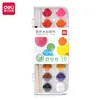 Boîte de mélange de peinture aquarelle solide Deli HS112-16 (16 couleurs)