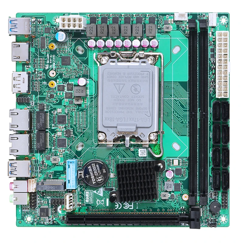 Piesia Motherboard Lga1700 12th Gen Mini Itx Motherboard H670 Nas Board