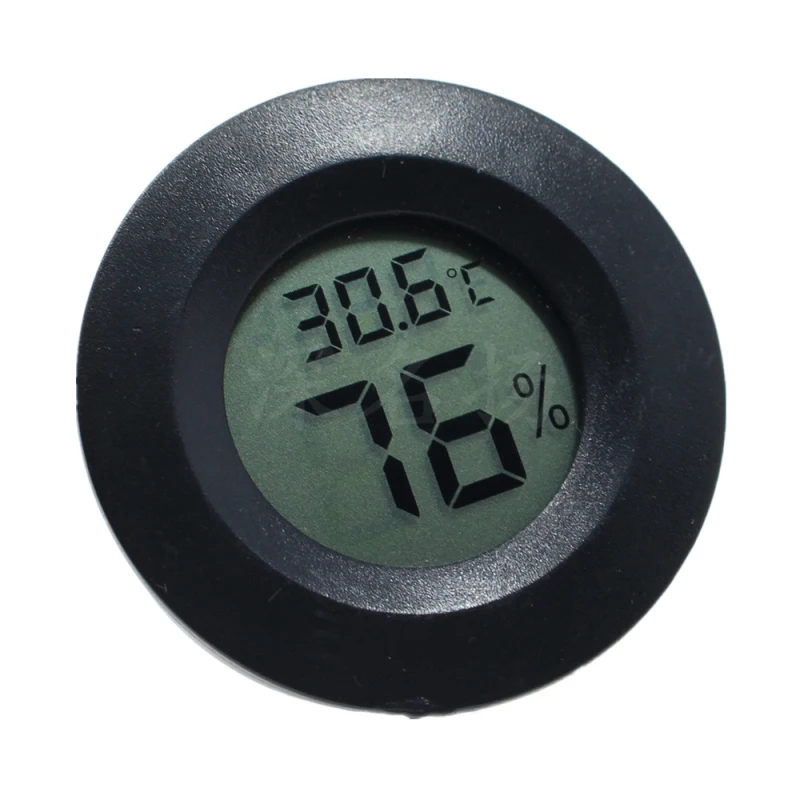 LCD DC1.5V Mini Indoor Humidity,Hygrometer Thermometer Round Temperature Meter^ 