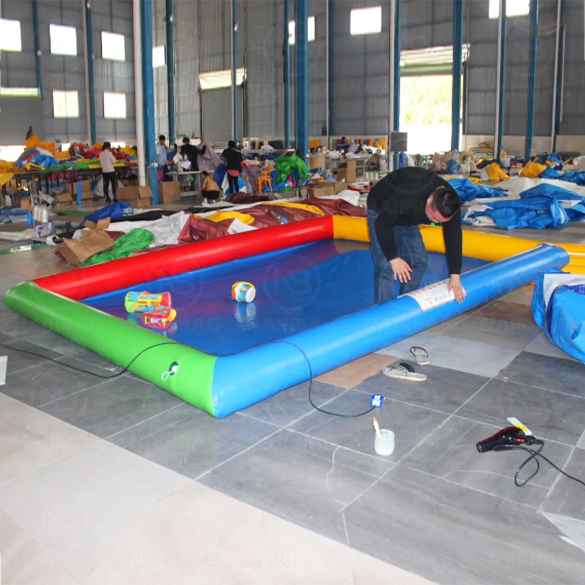 Large Square Inflatable Pool Giant Inflatable Swimming Pool Adult Kids ...
