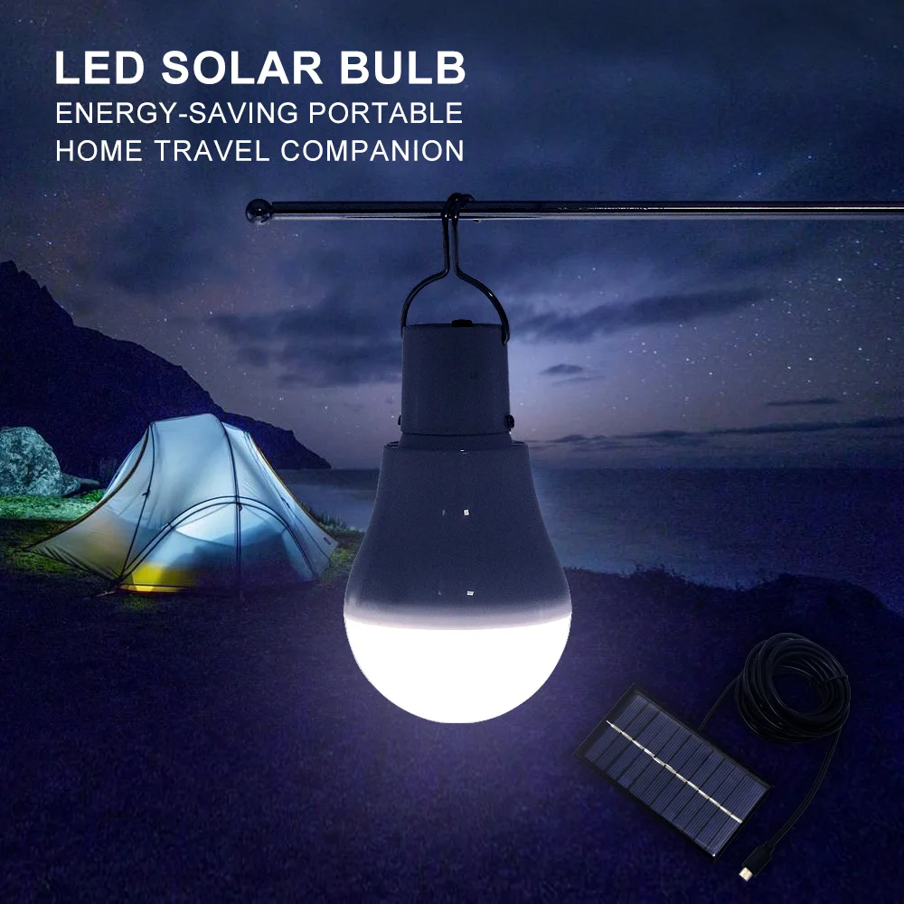 4 Pcs Portable Solar Led Light Bulb 12w Lantern Tent Light Bulb