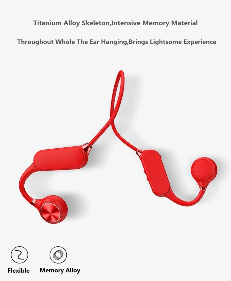 Новая концепция устойчивые к поту наушники с костяным датчиком гарнитура невидимым микрофоном для спорта прогулок