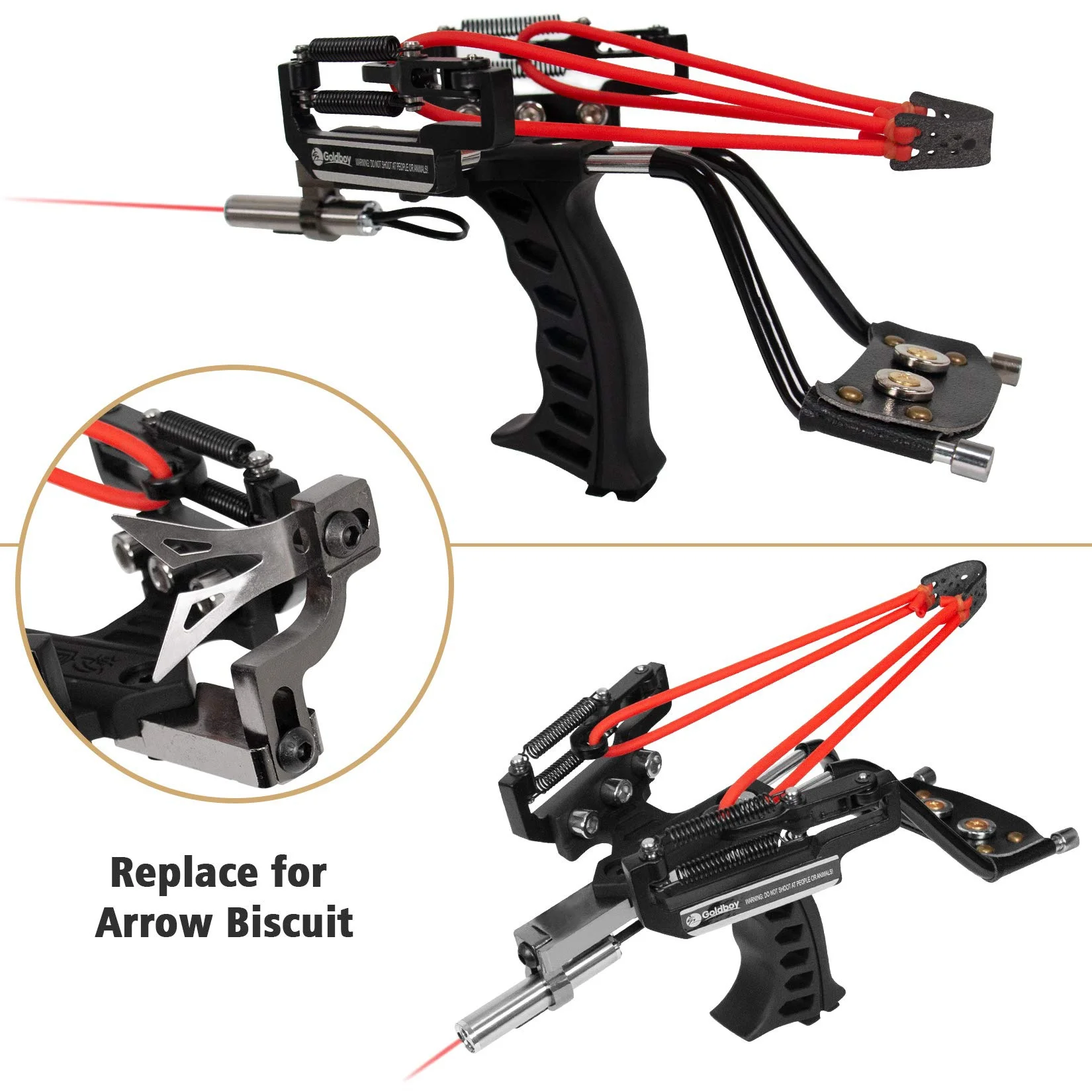 Lance-Pierre Professionnel Super Slingshot – Acier Inoxydable, Poignée Bois Massif, 300 Billes – Précis Et Puissant Pour Chasse Et Loisir