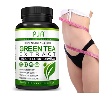 Private Label Natural Green Tea Extract Capsules Support Immune System Boost Metabolism Fat Burner Providing Energy