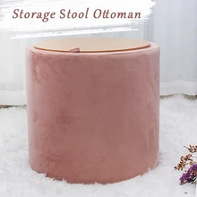 Customize Wholesale Furniture Tufted Soft New Design Round Velvet Ottoman Pouffe with Tray Coffee Table Foot Rest Stool