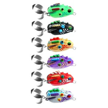 CHEERY 3.5cm 5.4g Silicone Topwater Lure for Salmon & Catfish Barbed Hooks Artificial Soft Bait for Lake/Stream/Ocean Fishing – Soft Lure – view 5