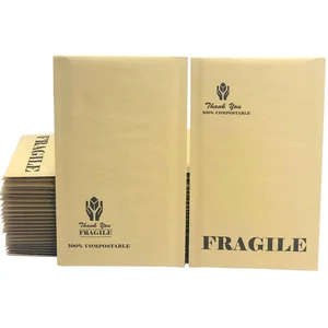Eco-Friendly Custom LOGO Recyclable Strong Tamperproof Seal Bubble Mailer Bag Express Kraft Shipping Thick Paper Bag