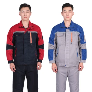 Wholesale Custom Men Women Long Sleeve Worker Uniform Factory Workshop Mechanic Construction Labor Safety Clothes Workwear Set