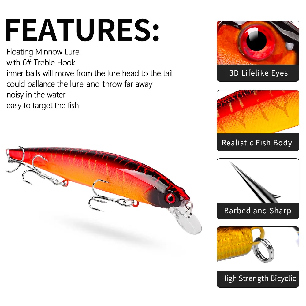 SNEDA Fishing Lures Kit Minnow Lures