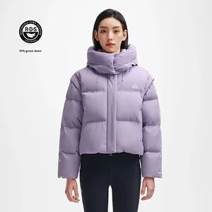 For Pelliot 2026 New Women's Outdoor Short Winter Jacket 800 Puff Down Hooded Warm Coat Waterproof and Windproof Goose Down