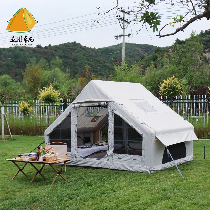 2024 custom Multi Persons camping Tent Waterproof Inflatable House Air Big Tent Outdoor Inflatable Camping house Tent