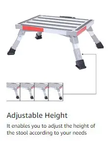 Iron RV Steps, 4-Level Adjustable Folding Step Stool - View #10