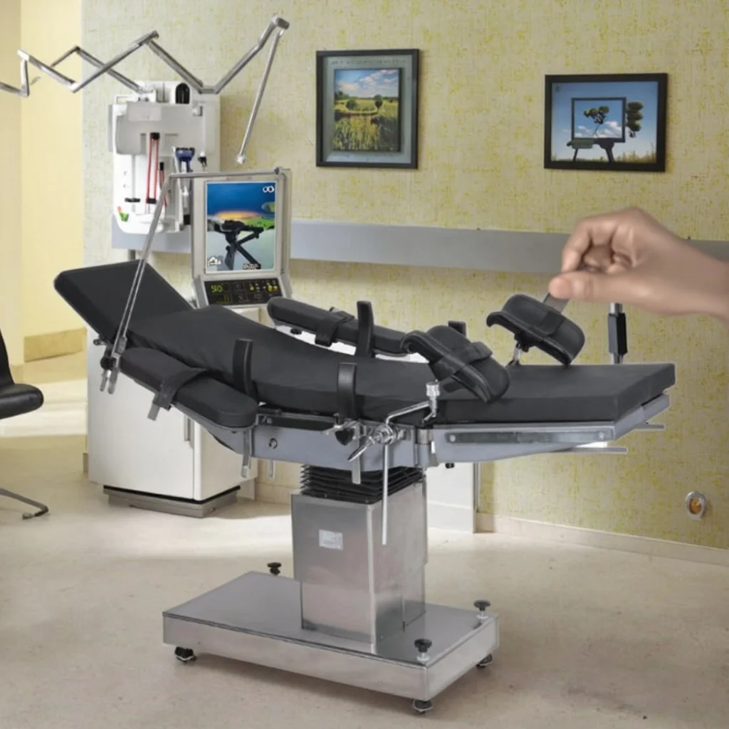 Professional Stainless Steel Foldable Gynecological Exam Table Adjustable Stirrups 2-Year Warranty Hospital/School Use Medical 3