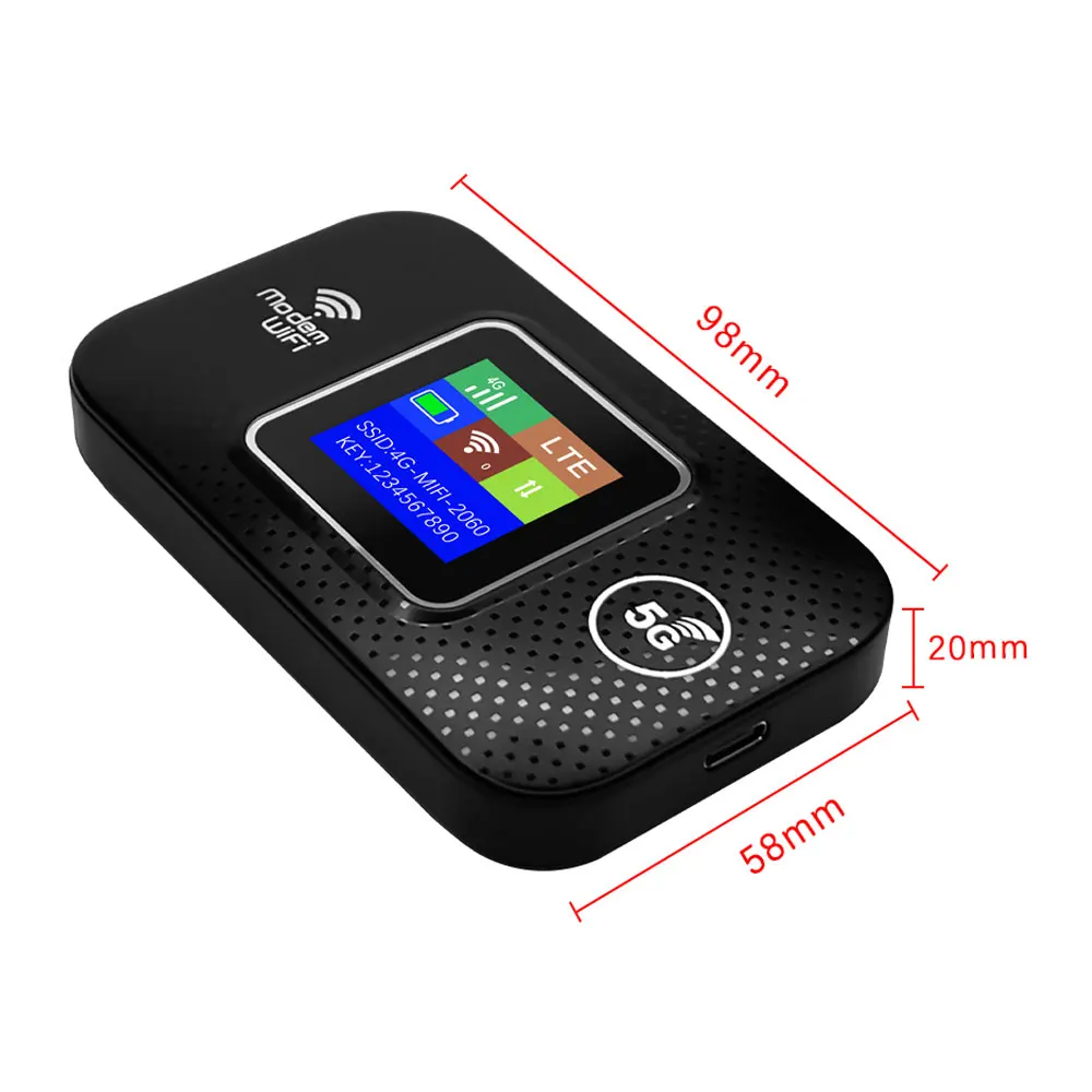 Customizable Mifis Type-C Wifi Portable 4G Router with Sim Card Slot Pocket Wifi Small Mobile Wifi Sharing