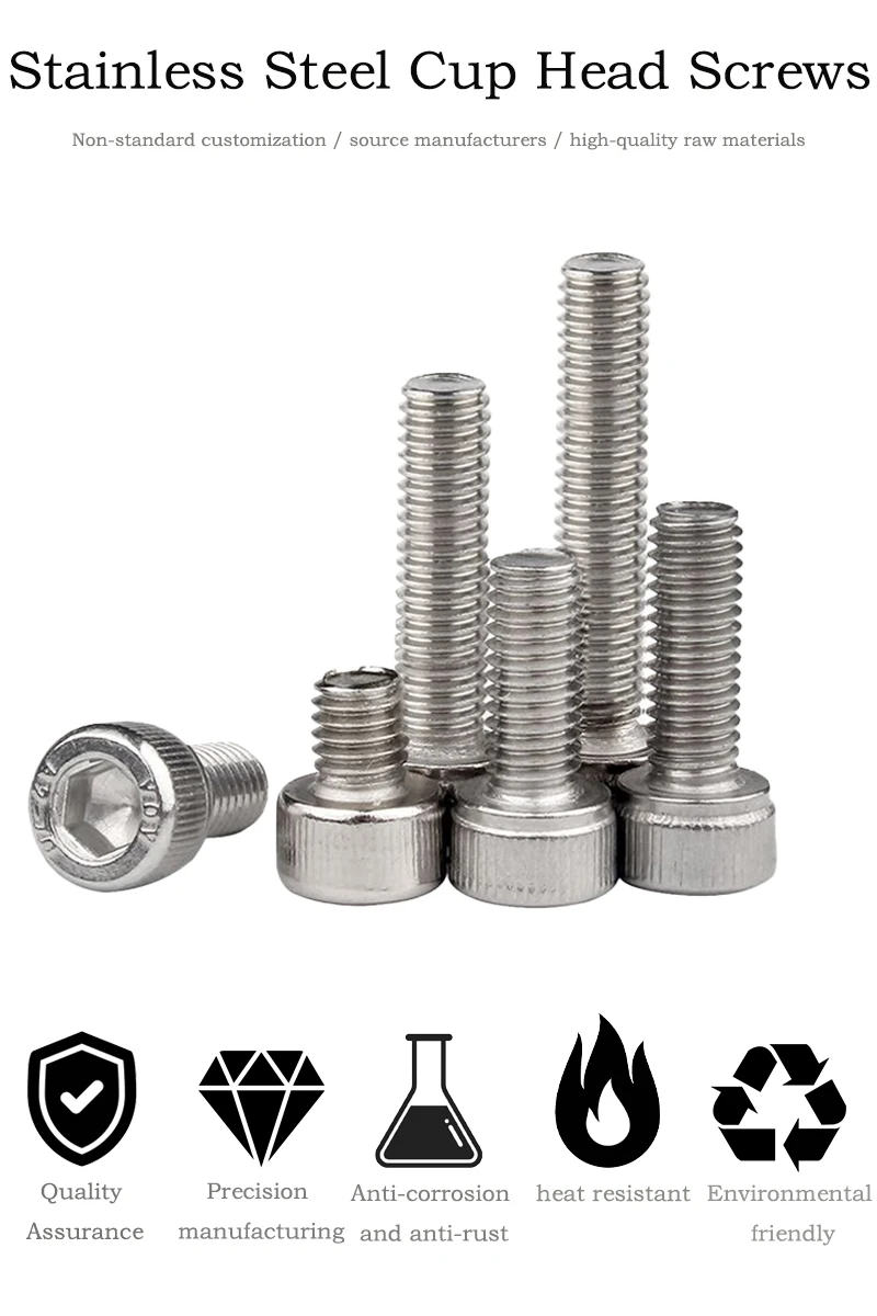 Din912 Stainless Steel 304/316hex Socket Head Cap Screw Manufacturers