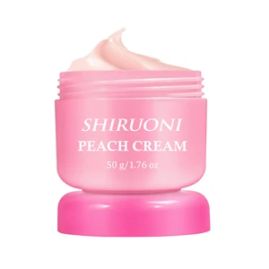 Private Label Natural Vegan Peach Cream Gentle Hydrating Face Vitamin E Moisturizer for Dry Skin Daily Care for Glass Skin