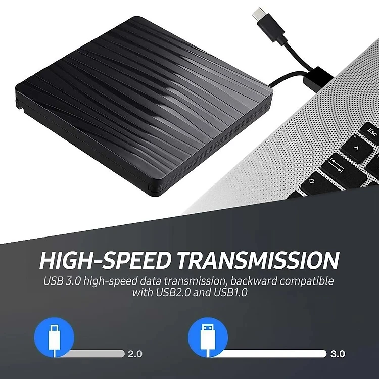 USB3.0 External Dvd burner Type C Portable DVD CD Drive Writer for Laptop/mac/computer All-in-one