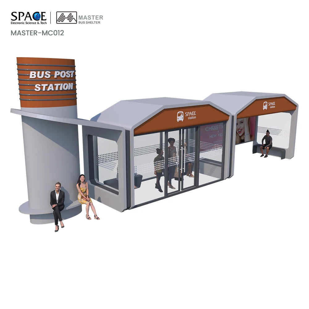 Fine Design Smart Urban Modern AC Bus Shelter for Sale