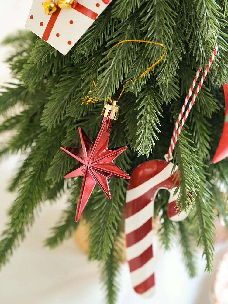 Christmas Gift Box Ornaments Octagonal Star Pine Shape Merry Christmas Tree Hanging Ornaments Decorations for Tree supplier