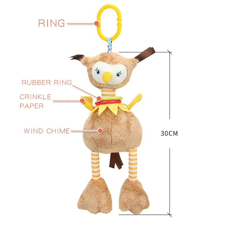 Cute Cartoon Ostrich Flamingo Comfort Doll Baby Bed Trolley Trailer Bell  Baby Toy B011a - Buy Wind Bell Toy,Bed Hanging,Baby Carriage Attachments  Product on 