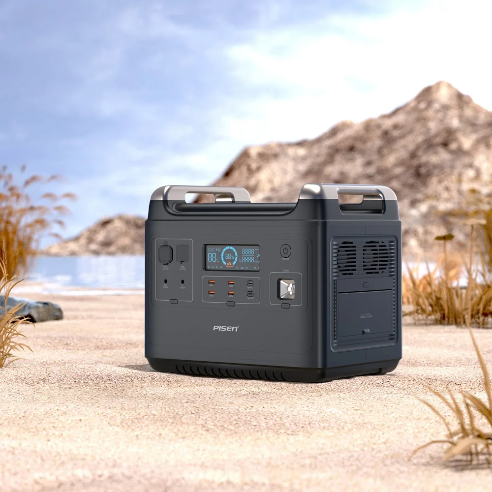 Pisen Home Travel 110v 230v Camping Power Bank DC AC Outlet Solar Generator  Energy System With Handle Portable Power Station