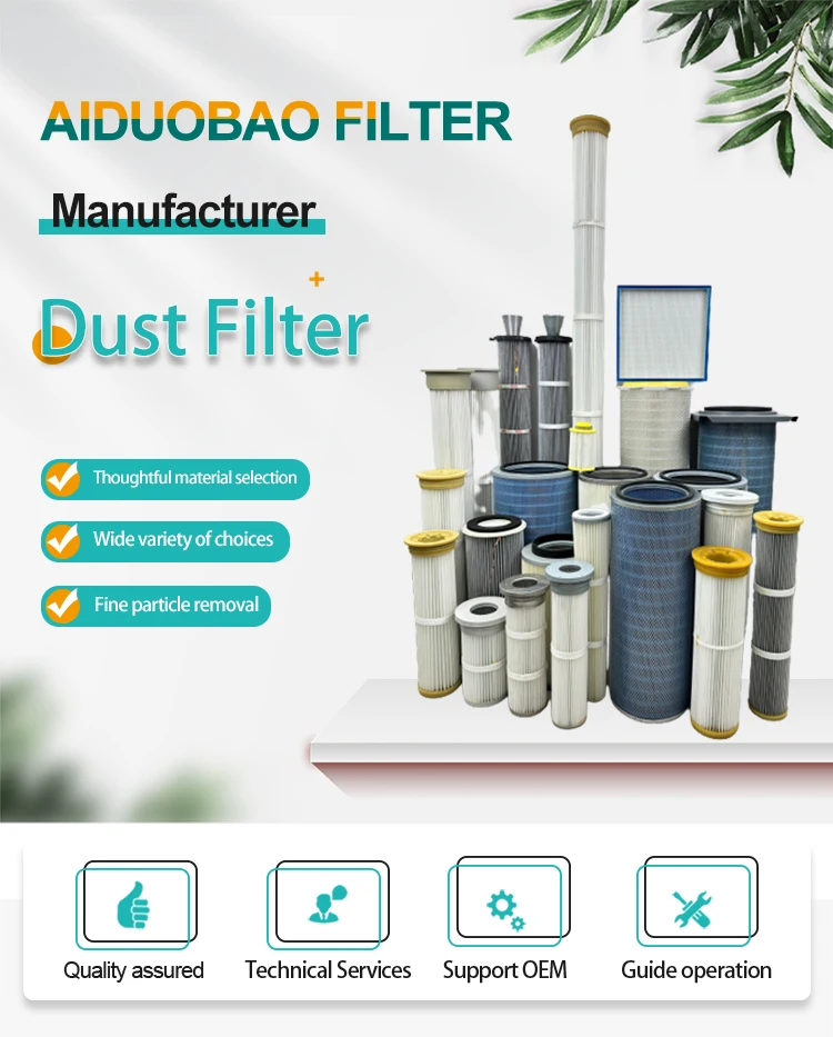 Aramid High Temperature Filter Material Stainless Steel End Cover ...