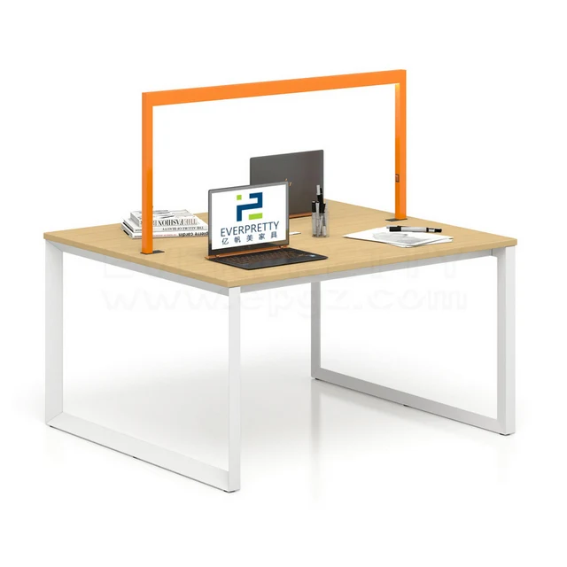 Simple Design School Furniture Wooden Library Reading Table With Lamp